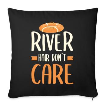 Rafting Wassersport - Sofakissenbezug 45 x 45 cm - Schwarz - Vorne