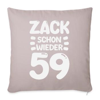 Zack 59 encore ! Anniversaire - Housse de coussin décorative 45 x 45 cm - taupe clair - Devant