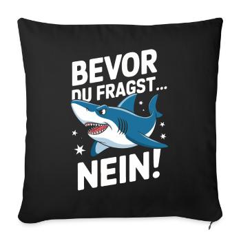 Shark Shark Sharks Shark - Sofa pillowcase 17,3'' x 17,3'' (45 x 45 cm) - black - Front