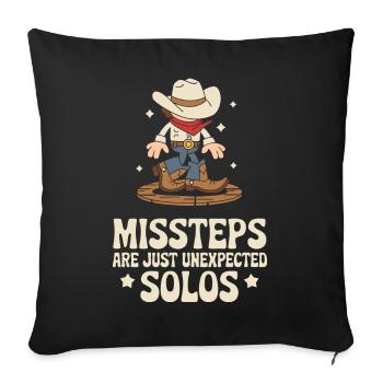 Danse en ligne Danseurs - Housse de coussin décorative 45 x 45 cm - noir - Devant