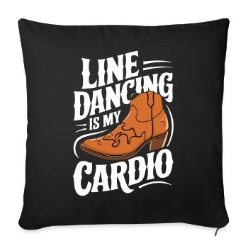 Line Dancing Dancing Dancers - Sofa pillowcase 17,3'' x 17,3'' (45 x 45 cm) - black - Front