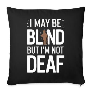 Blind blindness Visually impaired people - Sofa pillowcase 17,3'' x 17,3'' (45 x 45 cm) - black - Front