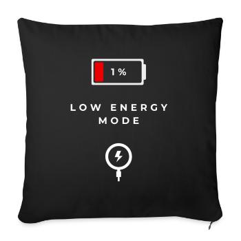 Low Energy Mode Graphics - Sofa pillowcase 17,3'' x 17,3'' (45 x 45 cm) - black - Front