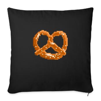 Pretzel - Sofa pillowcase 17,3'' x 17,3'' (45 x 45 cm) - black - Front
