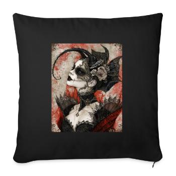 Dark Gothic Diva - Sofa pillowcase 17,3'' x 17,3'' (45 x 45 cm) - black - Front