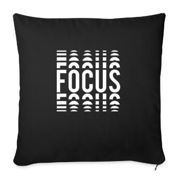 Focus - Sofa pillowcase 17,3'' x 17,3'' (45 x 45 cm) - black - Front