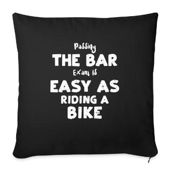 Passing The Bar Exam Is Easy As... - Sofa pillowcase 17,3'' x 17,3'' (45 x 45 cm) - black - Front