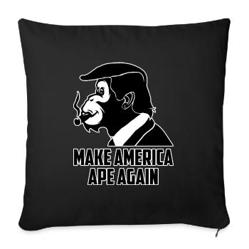 faire de l’Amérique un singe à nouveau Graphique - Housse de coussin décorative 45 x 45 cm - noir - Devant