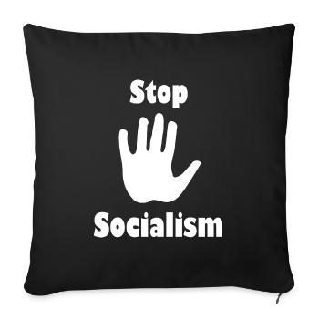 Mettre fin au socialisme - Housse de coussin décorative 45 x 45 cm - noir - Devant