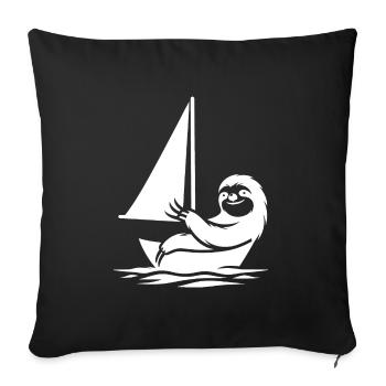 Dériveur minimaliste Sloth Summer - Housse de coussin décorative 45 x 45 cm - noir - Devant