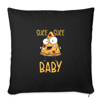 Amoureux de la pizza! Nourriture cadeau parfait cadeau - Housse de coussin décorative 45 x 45 cm - noir - Devant