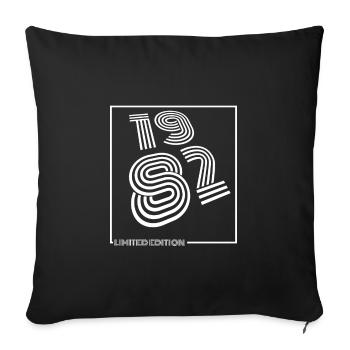 1982 Édition Limitée 40e Anniversaire Jeunes Filles - Housse de coussin décorative 45 x 45 cm - noir - Devant