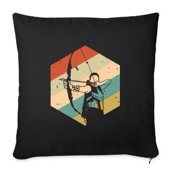 Retro Vintage Archer - Sofa pillowcase 17,3'' x 17,3'' (45 x 45 cm) - black - Front