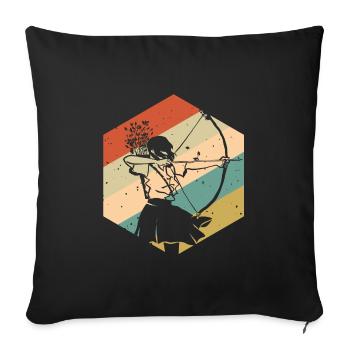 Archer Vintage Rétro - Housse de coussin décorative 45 x 45 cm - noir - Devant