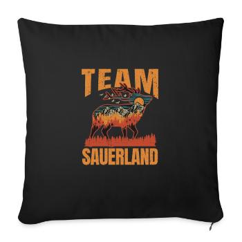Équipe Sauerland Sauerländer Urlaub NRW - Housse de coussin décorative 45 x 45 cm - noir - Devant