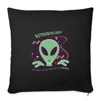 Astrobiology: unlocking the mysteries - gifts - Sofa pillowcase 17,3'' x 17,3'' (45 x 45 cm) - black - Front