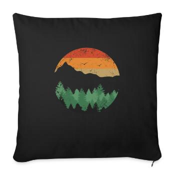 Retro Forest Outdoor Nature Lovers - Sofa pillowcase 17,3'' x 17,3'' (45 x 45 cm) - black - Front