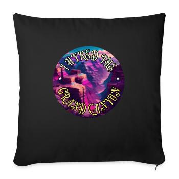 J’ai fait de la randonnée dans le Grand Canyon Arizona Men Women - Housse de coussin décorative 45 x 45 cm - noir - Devant
