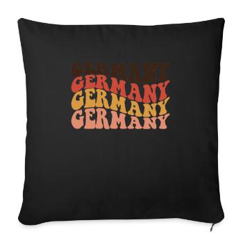 Germany Retro Text Layers - Sofa pillowcase 17,3'' x 17,3'' (45 x 45 cm) - black - Front
