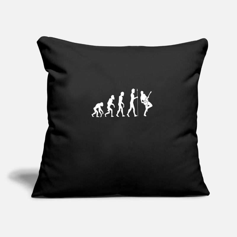 Idée cadeau guitare guitariste Evolution Housse de coussin décorative 45 x 45 cm