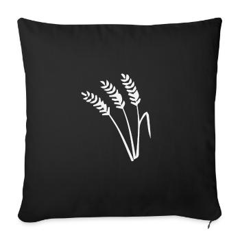 Grain - Sofa pillowcase 17,3'' x 17,3'' (45 x 45 cm) - black - Front