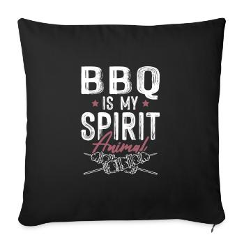 BBQ Barbecue Saying - Sofa pillowcase 17,3'' x 17,3'' (45 x 45 cm) - black - Front