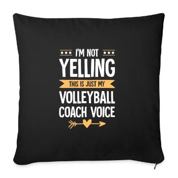 volleyball coach - Sofa pillowcase 17,3'' x 17,3'' (45 x 45 cm) - black - Front
