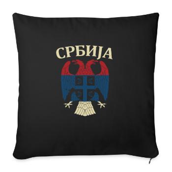 Srbija Serbia Serbian Serbian Yugoslavija Belgrade - Sofakissenbezug 45 x 45 cm - Schwarz - Vorne