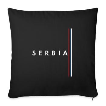 Belgrade Serbia Serbian Serbian Srbija Yugoslavija - Sofakissenbezug 45 x 45 cm - Schwarz - Vorne