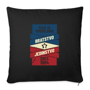 Srbija Serbian Serbia Serbian Yugoslavija Belgrade - Sofakissenbezug 45 x 45 cm - Schwarz - Vorne