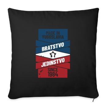 Srbija Serbian Serbia Serbian Yugoslavija Belgrade - Sofakissenbezug 45 x 45 cm - Schwarz - Vorne