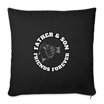 Father & Son Friends Forever White - Sofakissenbezug 45 x 45 cm - Schwarz - Vorne