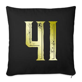 41 Symbole numérique - Housse de coussin décorative 45 x 45 cm - noir - Devant