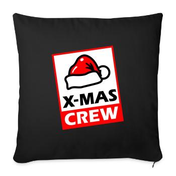 Christmas Crew XMAS Party - Sofa pillowcase 17,3'' x 17,3'' (45 x 45 cm) - black - Front