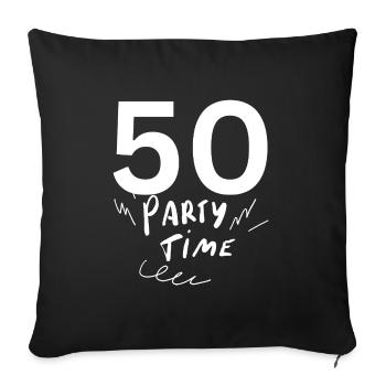 50 - Housse de coussin décorative 45 x 45 cm - noir - Devant