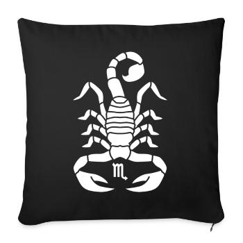 Scorpion Signes du zodiaque - Housse de coussin décorative 45 x 45 cm - noir - Devant