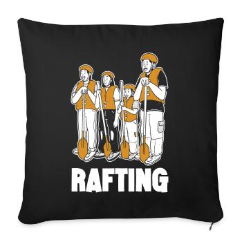 Tenue d’équipe de rafting pour les équipes de navigation de montagne - Housse de coussin décorative 45 x 45 cm - noir - Devant