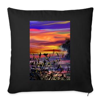 Kreativ - Sofakissenbezug 45 x 45 cm - Schwarz - Vorne