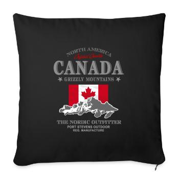 Kanada - Maple Leaf - Canada - Sofakissenbezug 45 x 45 cm - Schwarz - Vorne