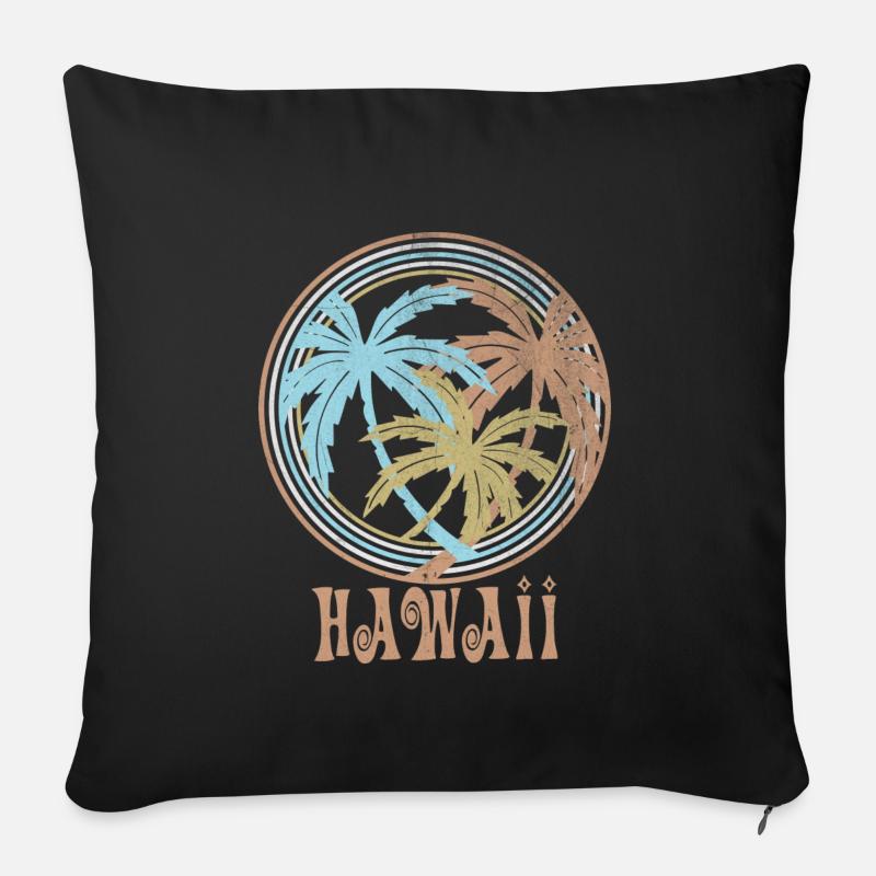 Hawaii - Sofakissenbezug 45 x 45 cm - Schwarz