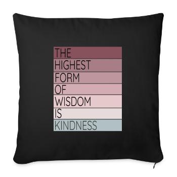 Forme de sagesse inspirante de gentillesse - Housse de coussin décorative 45 x 45 cm - noir - Devant