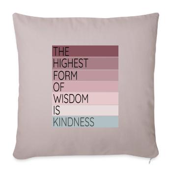 Forme de sagesse inspirante de gentillesse - Housse de coussin décorative 45 x 45 cm - taupe clair - Devant