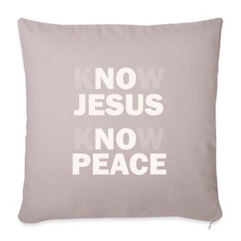 Inspirational Christian No Jesus No Peace - Housse de coussin décorative 45 x 45 cm - taupe clair - Devant