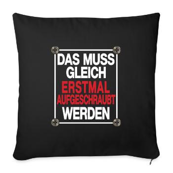 pc nerd error bastler heimwerker schrauber - Sofakissenbezug 45 x 45 cm - Schwarz - Vorne