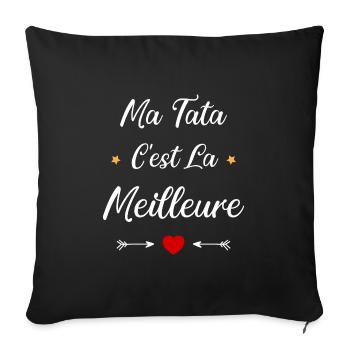 Ma tata c'est la meilleure - Housse de coussin décorative 45 x 45 cm - noir - Devant