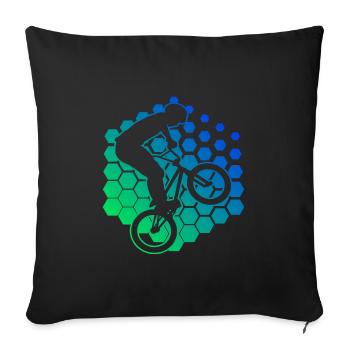 Bike bmx boys cycling men bmx bmx bike - Sofa pillowcase 17,3'' x 17,3'' (45 x 45 cm) - black - Front