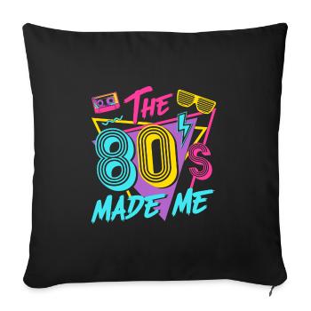 J’adore les années 80 - Housse de coussin décorative 45 x 45 cm - noir - Devant