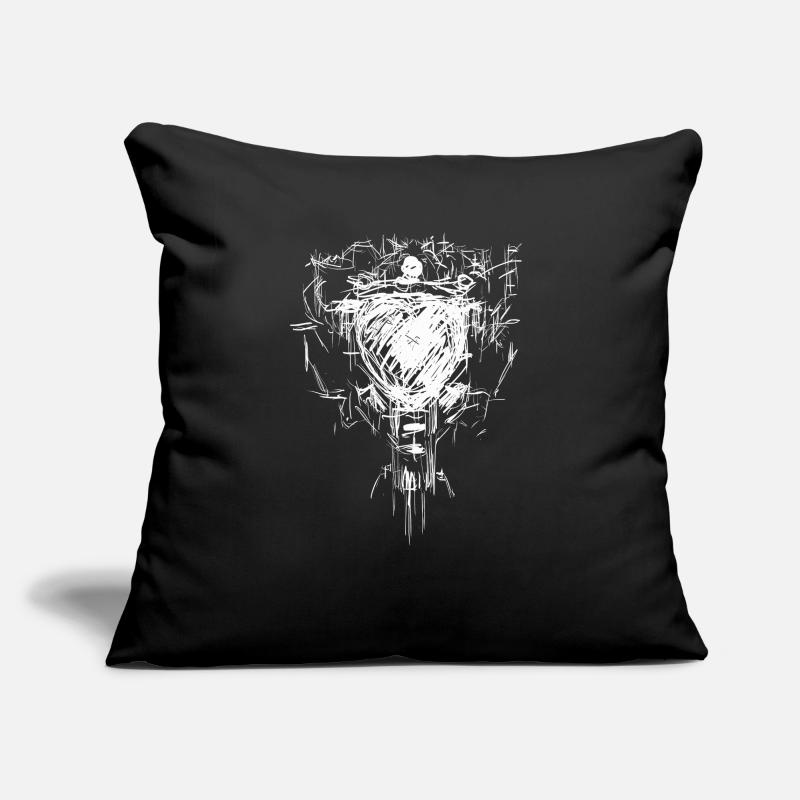 Predator crâne - Dark Wave Gothic Housse de coussin décorative 45 x 45 cm