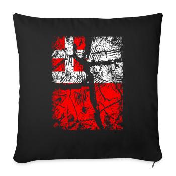 Utrecht Drapeau - Vintage avec Krakel - Housse de coussin décorative 45 x 45 cm - noir - Devant