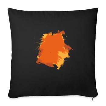 Paint blob splash painter gift colorful orange - Sofa pillowcase 17,3'' x 17,3'' (45 x 45 cm) - black - Front